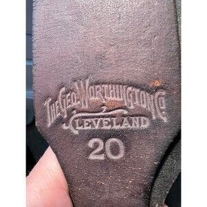 Vintage Barber Shop Leather Blade Sharpening Tool George Worthington Strop Strap
